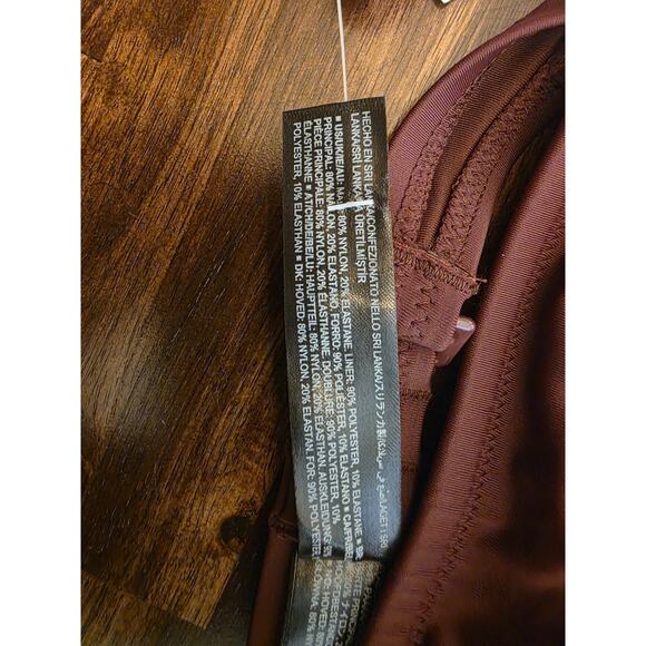 Amazon Essentials Bikini Top Deep Brown Size XS Scoop Neck Bralette Crop NWT - Picture 6 of 6